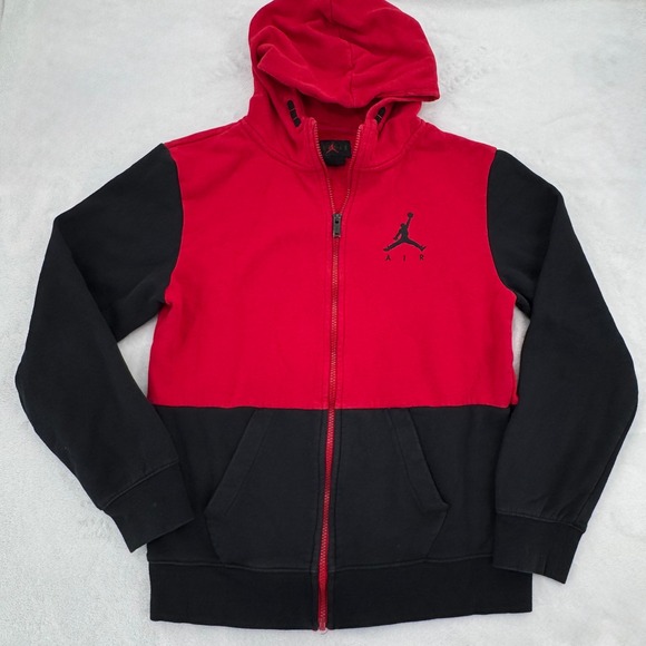 Jordan Other - Jordan Kids Jumpman Air Full-Zip Fleece Hoodie Red Black XL Youth 13-15 Yrs Nike